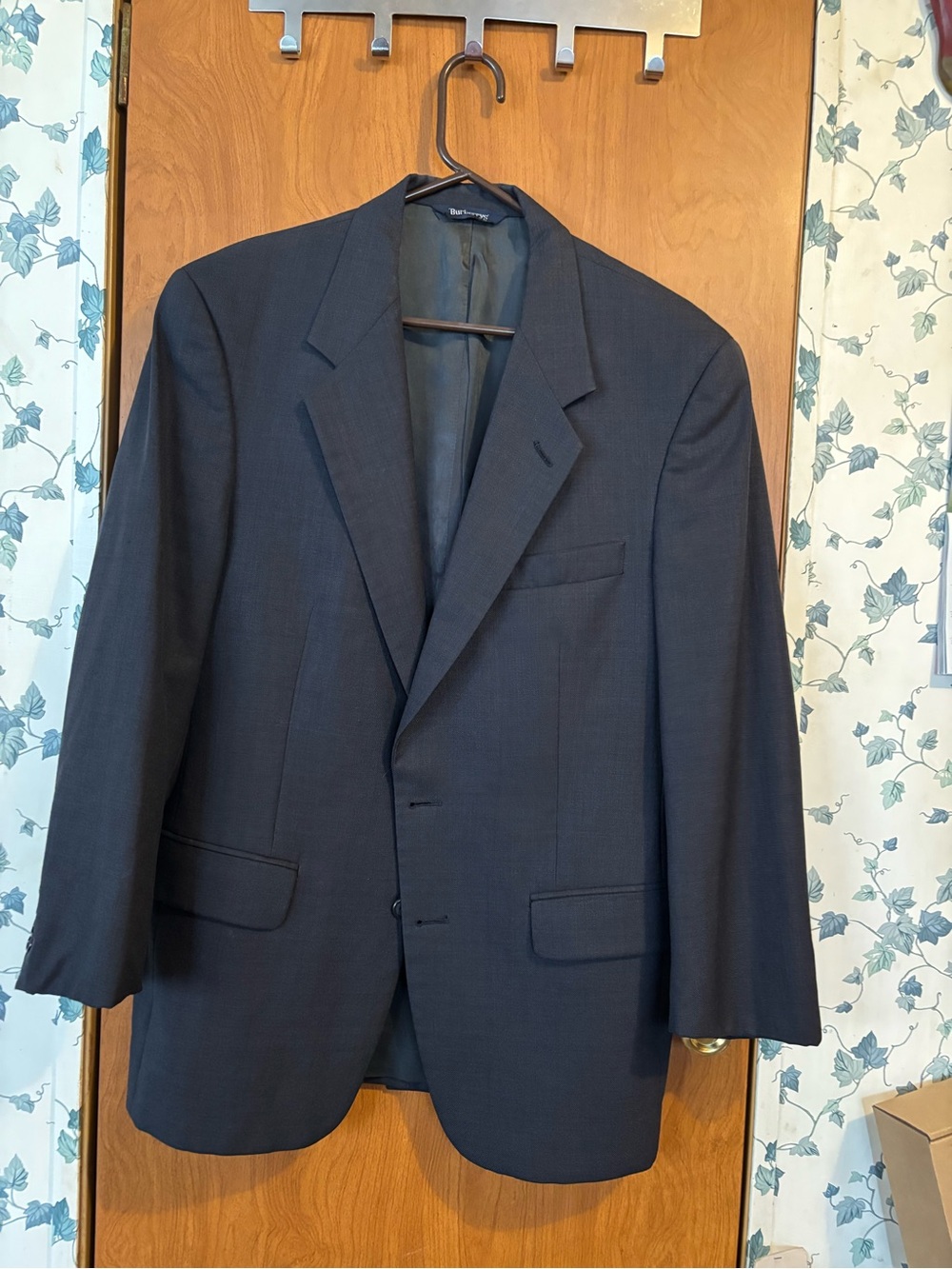 Burberry Men's Dark Navy Two-Button Suit Jacket